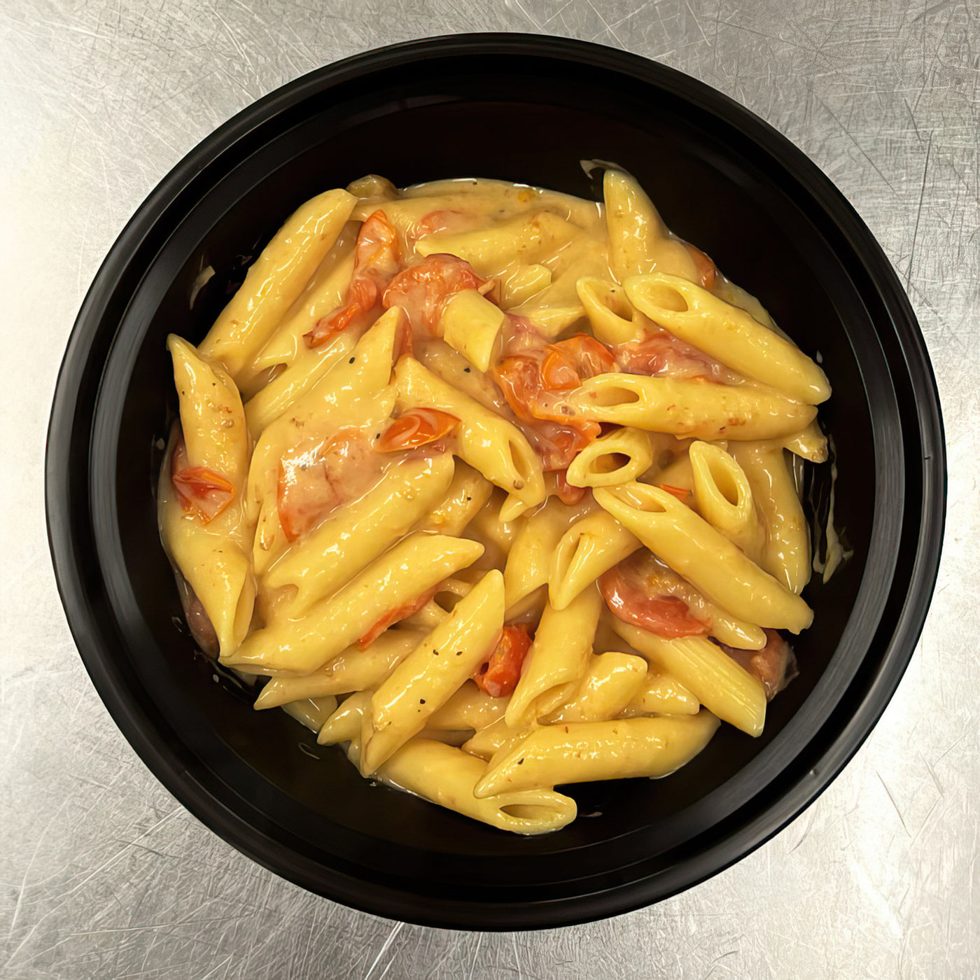 Creamy Vegan Garlic Pasta with Roasted Tomatoes