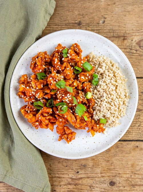 Vegan Korean "Fried Chicken" Bowl