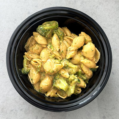 Creamy Coconut Mac & Cheese with Broccoli