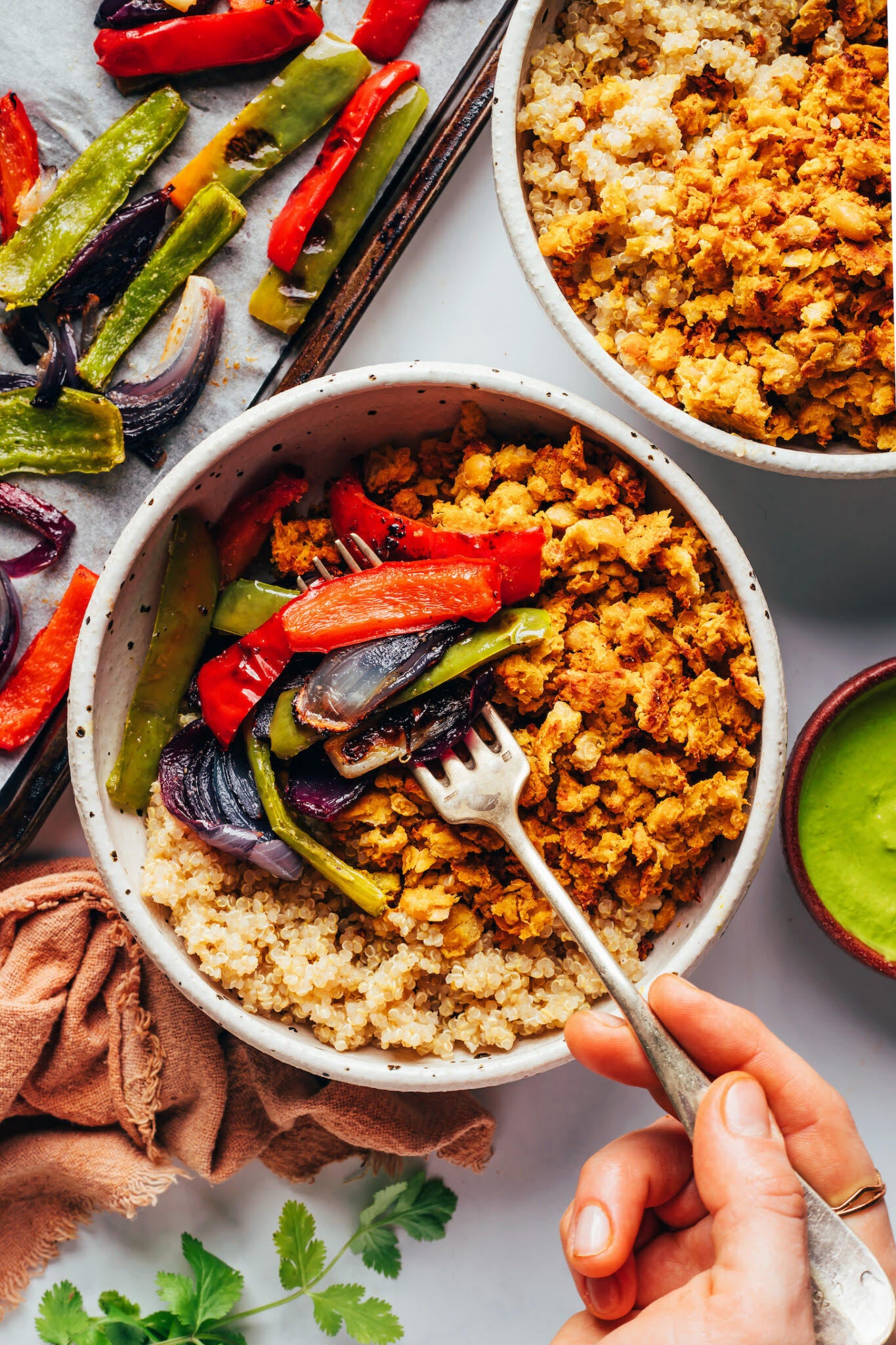 Smashed Chickpea Taco Bowl