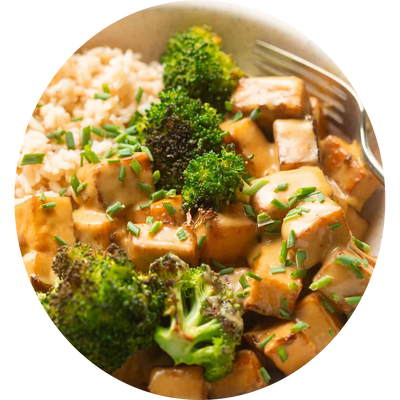 Maple Mustard Crispy Tofu