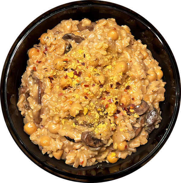 Vegan Mushroom Risotto with Chickpeas & Herbs