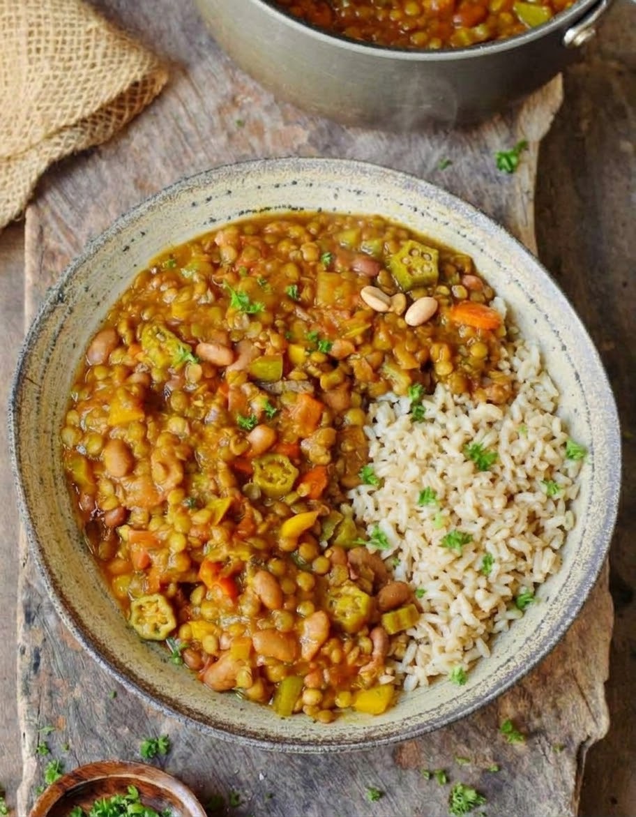 Vegan Gumbo with Okra and Lentils